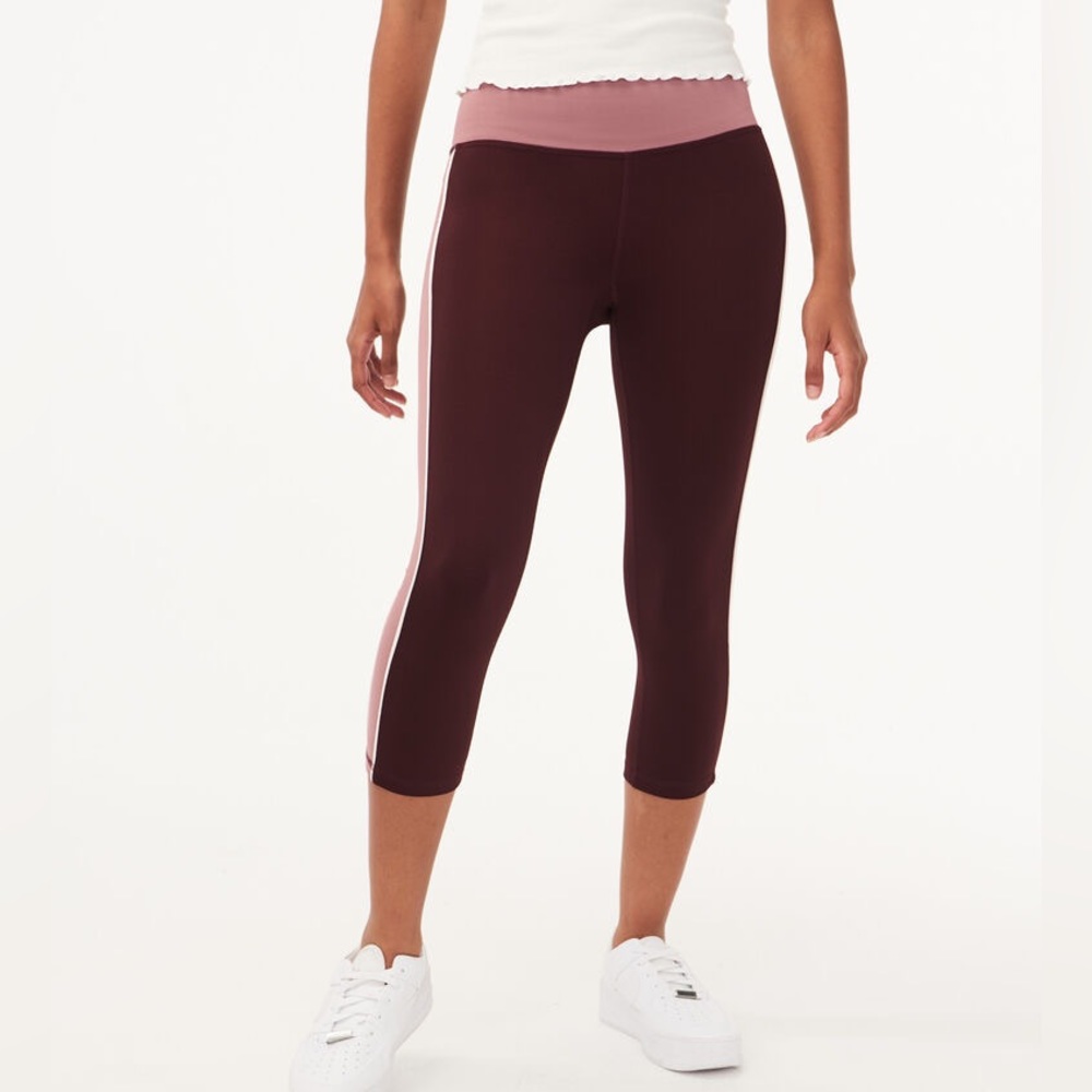 Aeropostale Women’s Side Stripe Cropped Athletic Leggings Size XL‎